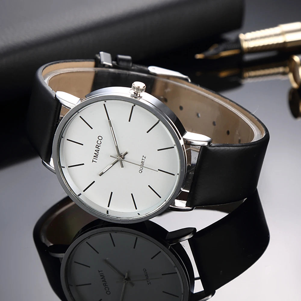 Simple Style White Leather Watches Women Fashion Watch Minimalist Ladies Casual Wrist Watch Female Quartz Clock Reloj Mujer 2025