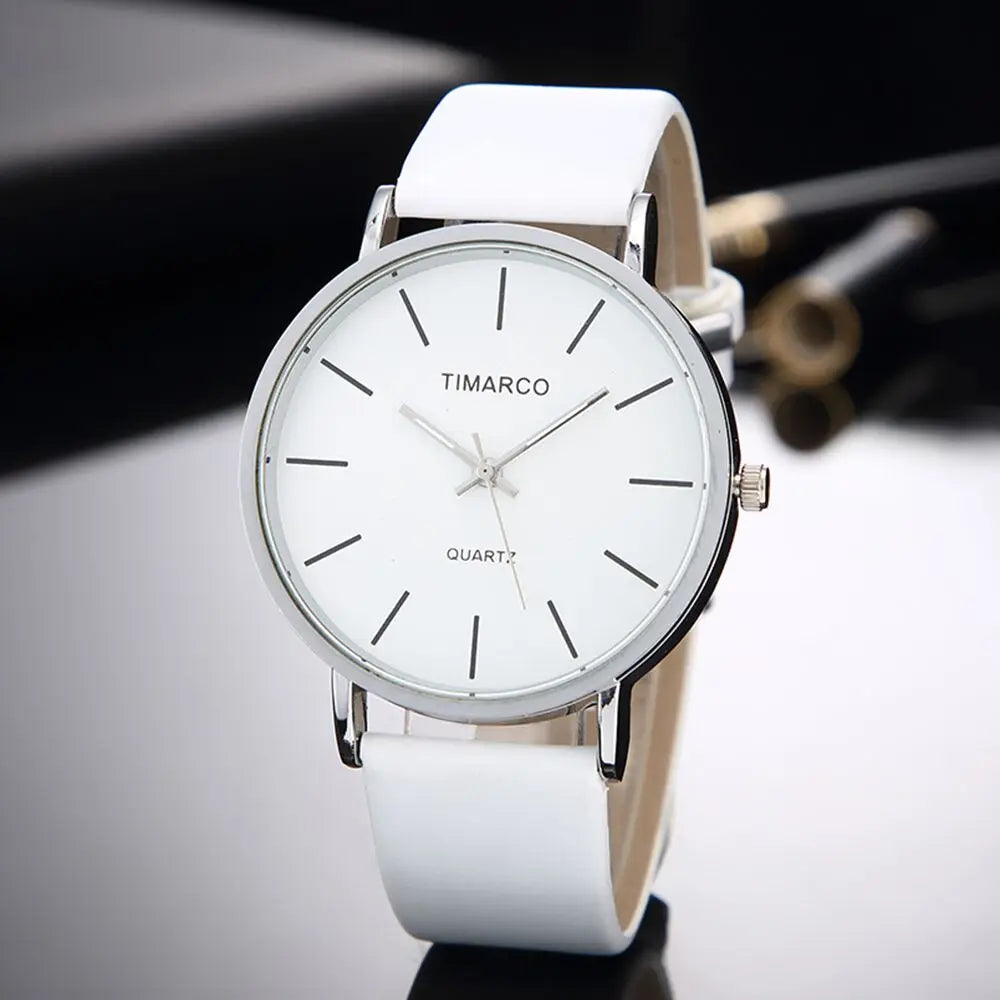 Simple Style White Leather Watches Women Fashion Watch Minimalist Ladies Casual Wrist Watch Female Quartz Clock Reloj Mujer 2025