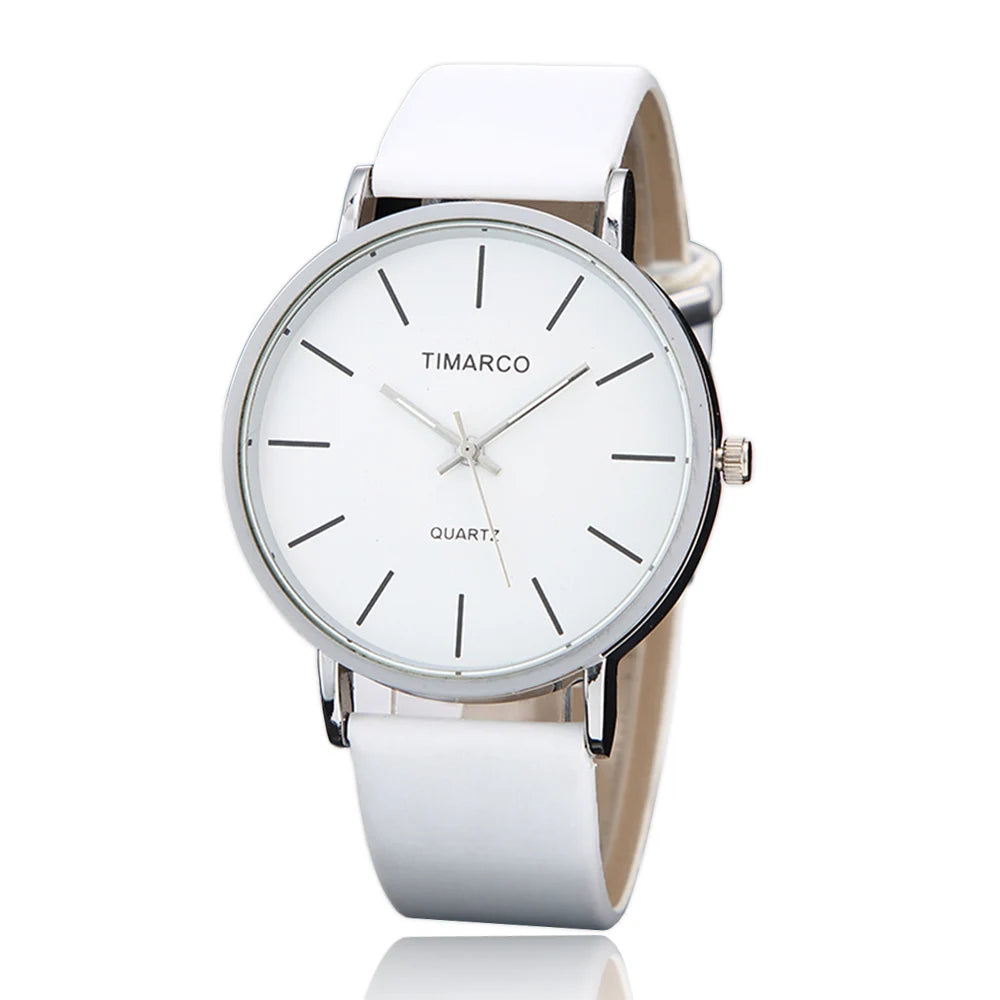 Simple Style White Leather Watches Women Fashion Watch Minimalist Ladies Casual Wrist Watch Female Quartz Clock Reloj Mujer 2025