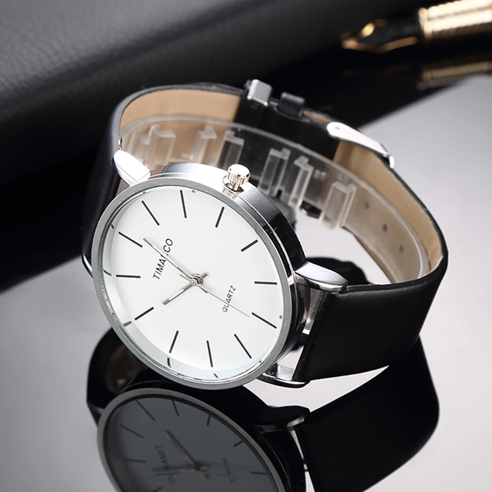 Simple Style White Leather Watches Women Fashion Watch Minimalist Ladies Casual Wrist Watch Female Quartz Clock Reloj Mujer 2025