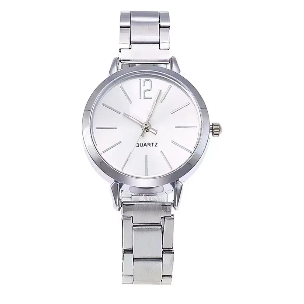 Luxury Women Watches Fashion Analog Quartz Wristwatch Alloy Strap Digital Watch Bracelet Casual Watch for Ladies Reloj Mujer