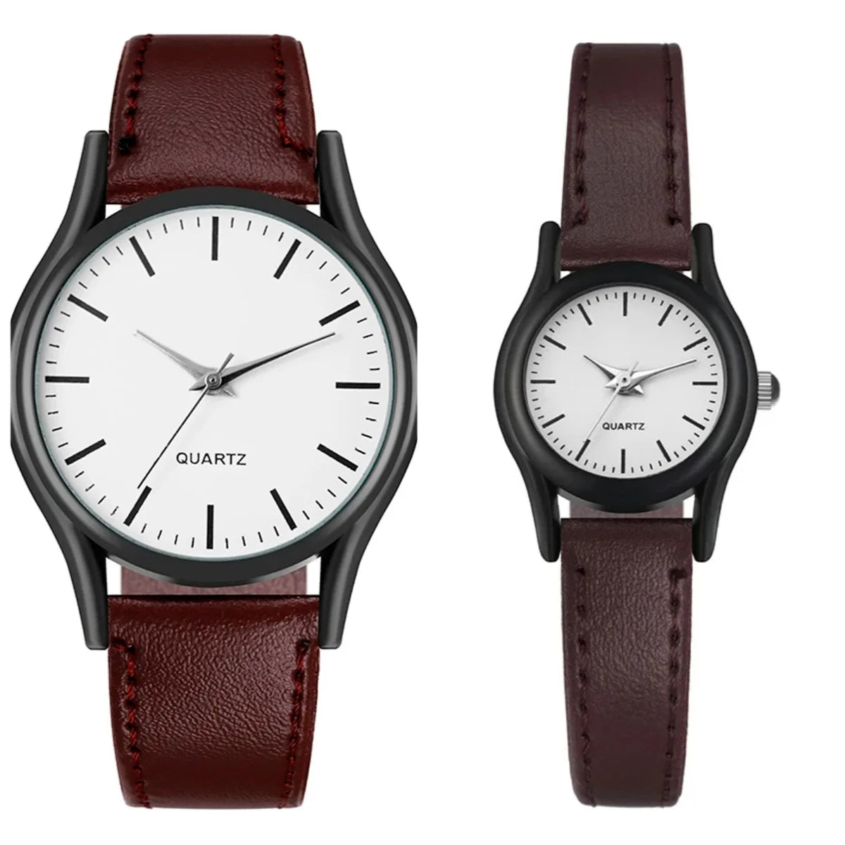Couples Watches Men'S Watches Leather Wrist Watch Men Woman Quartz Watch Daily Business Office Hand Jewelry Accessories Gift