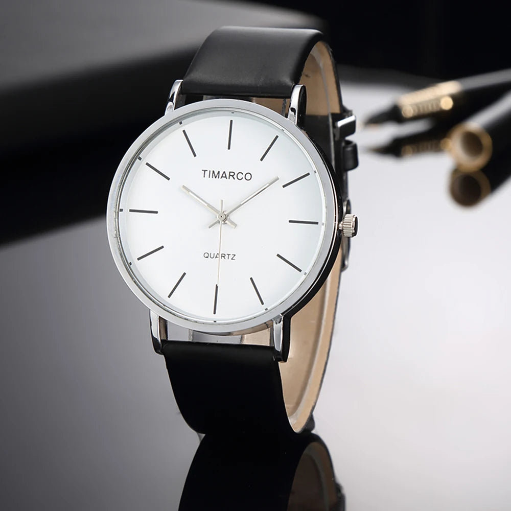 Simple Style White Leather Watches Women Fashion Watch Minimalist Ladies Casual Wrist Watch Female Quartz Clock Reloj Mujer 2025